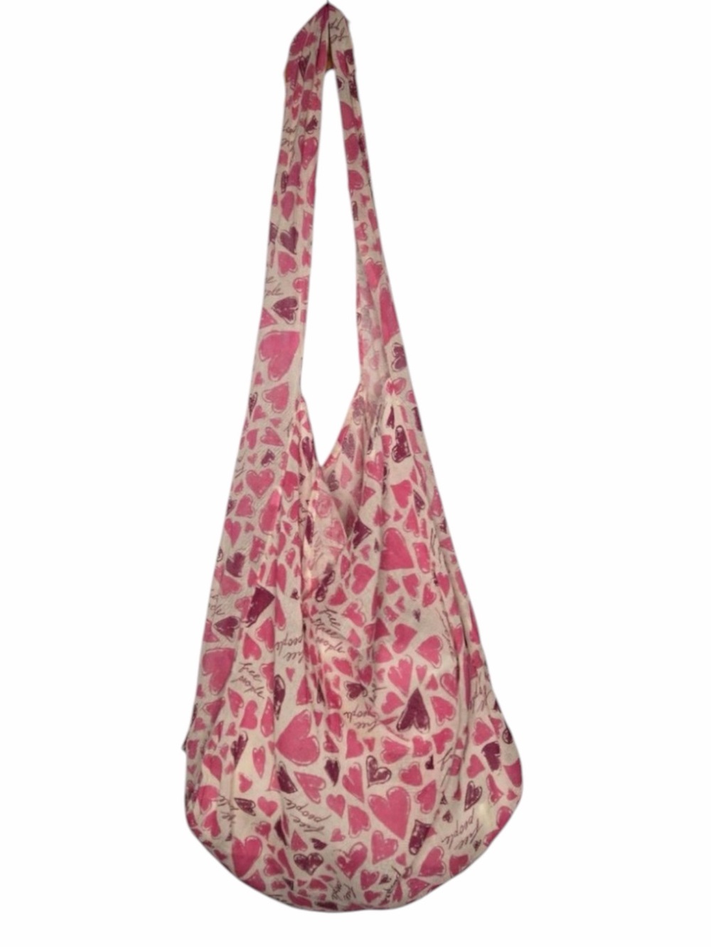 Free People Limited Edition Heart Print Hobo Tote Bag
